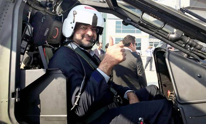 Prime Minister, Shahid, Khaqan Abbasi, take, flight, on, 129, helicopter 