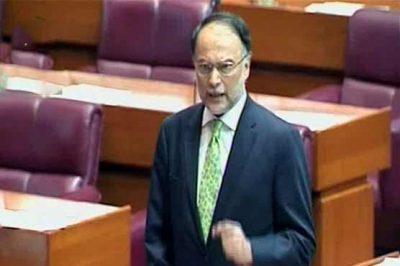 Nobody is the option to lift finger on those who take oath of the end of prophecy.  Ahsan Iqbal