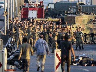 The trial of 150 soldiers in the case of rebellion and murder in Turkey