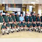 The Pakistani team got trapped in a rare traffic when it reached Dhaka for Asia cup hockey