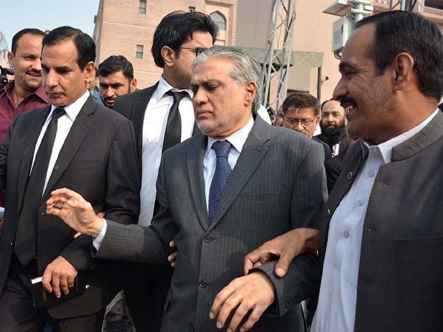 Minister of Finance, Ishaq Dar, present, before, court, but, case, is, adjourned, till, 12:00am