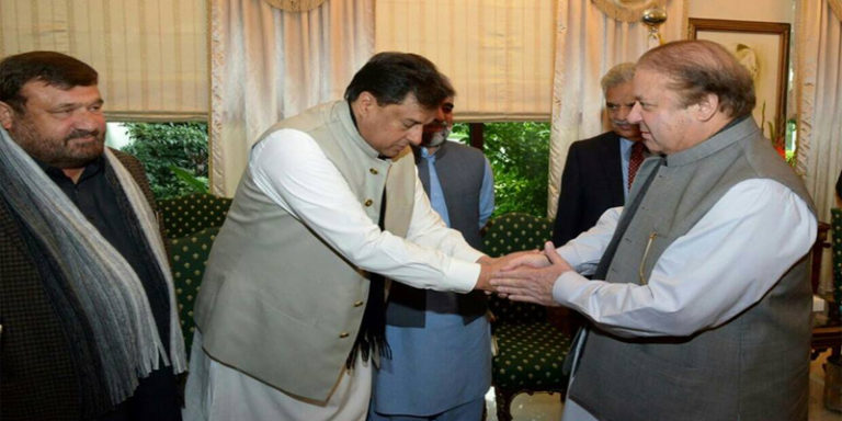 Ex-Prime Minister, Nawaz Sharief, with, his, son, in, Law, and, MNA, Capt, Safdar