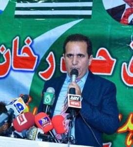 Raja Farooq, Haider,Khan, addressing, a, public, meeting, at, Paris, he, explored, the, freedom, movement, 