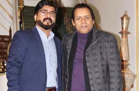 Ustad Rafaqat Ali Khan, with Imran Younas, Organizer, Musical Night, at Zaiqa Restaurant