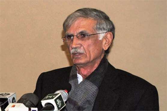 Pervaiz Khattak laid headstone of Marvia dam in Naushehra