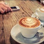 Pulled up of art in a coffee cup
