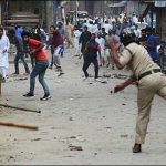 The martyrdom of Kashmiri youth, strike and demonstration in district Pulwama