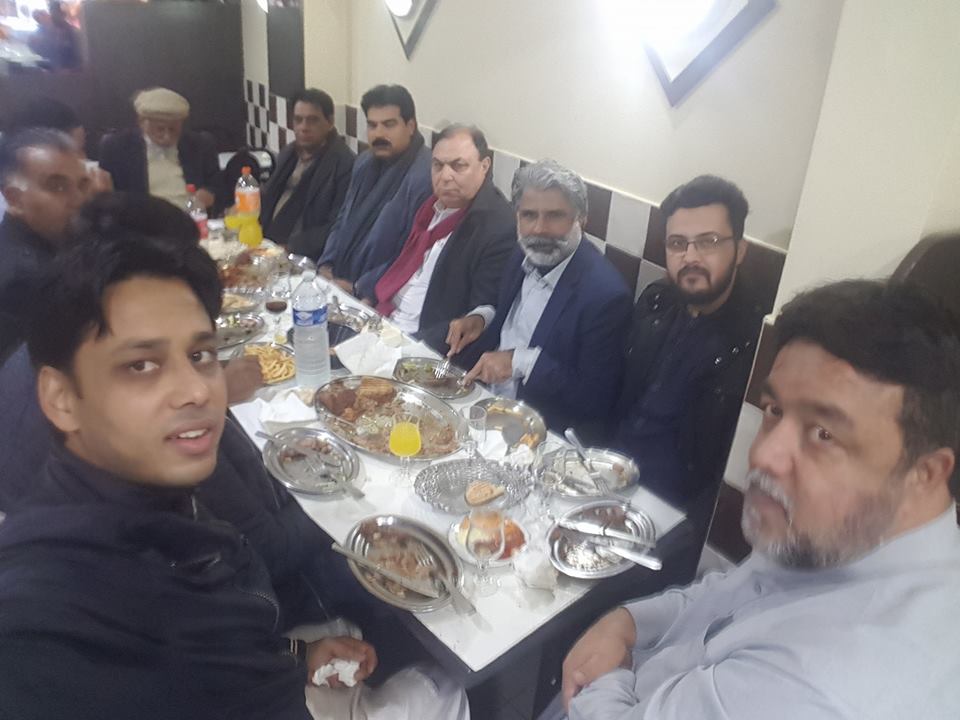Mirza, Khalid, Bashir, organized, grand, dinner, for, Javed Butt, Ex-President, PMLN, France