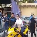 Fastest, Bowler, Shoaib, Akhter, on, heavy, bike, came, among, the, streets