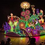 Holding the colorful Christmas night Parade in Tokyo