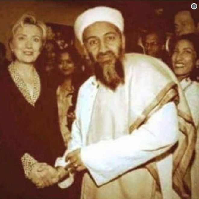 Usama Bin, Laden's, with, Hillary, Clinton
