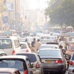 The worst traffic jam to deteriorate the sewage line on Nipa chowrangi in Karachi