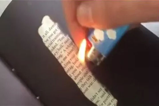 To read a unique book from burning fire