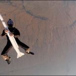 Rocket is flight or sky diving