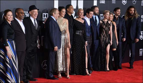 Colorful premier of 'Justice League' in Los Angeles