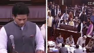 سچن ٹنڈولکر کو راجیہ سبھا میں بولنے نہیں دیا گیا
