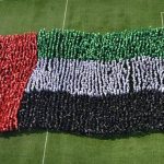 The world's largest human flag in Abu Dhabi