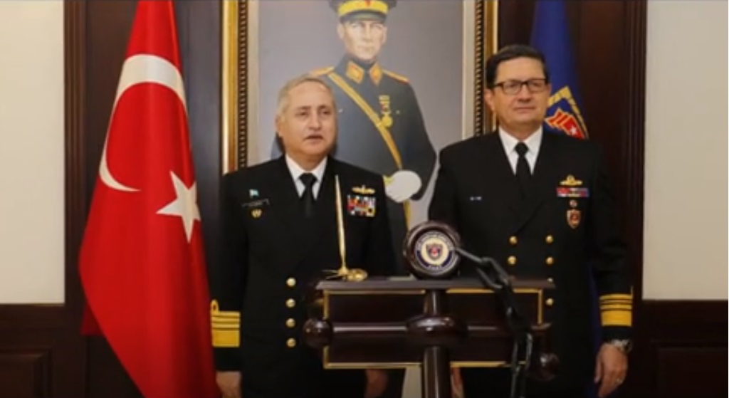 Cheif, of, Naval, Staff, Admiral, Zafar Abbasi, received, the, highest, Turkish, award, from, Turky