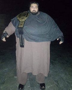 FAMOUS, PAKISTANI, WRESTLER, BADSHAH KHAN, WHY, COVER, HIS, CHEST, WITH, A, CLOTH