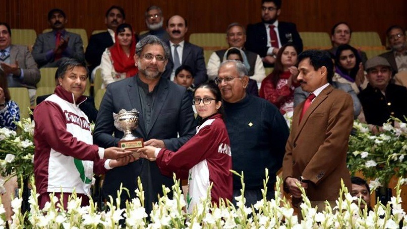 Due, to, efforts, of, the, civil,-military, leadership, it, is, now ,possible, to, hold, sports, events, peacefully, PM Abbasi