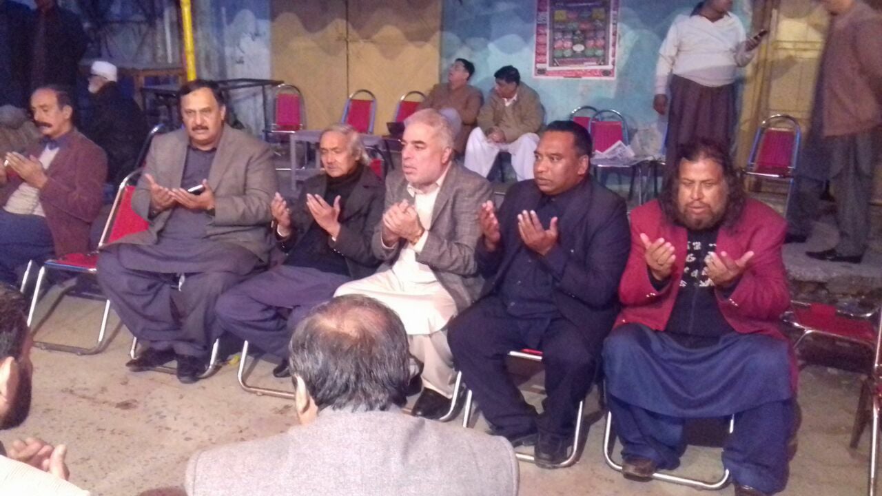 RAWALPINDI: RASM-E-QUL OF, SYED IMTIAZ SHAH, RELATIVE ,OF ,SENIOR, JOURNALIST, SHAMSH RIZVI,  DAILY JANG ,RAWALPINDI, AT, NEYA, MOHALA, RAJABAZAR, RAWALPINDI, MNA MALIK IBRAR, MAYOR, RAWALPINDI, SARDAR, NASIM, KHAN, MMA, EX-CANDIDATE, FOR, MNA, ASGHAR ALI MUBARAK, OTHERS, OFFERING, PRAYERS, 