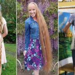 Viral images of 5.3 feet golden hairs lady