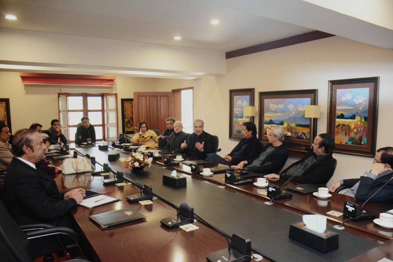 We, Will, provide, the, full, leadership, on, Bait ul Maqdis, issues, Imran Khan, said, in, central, leadership, meeting