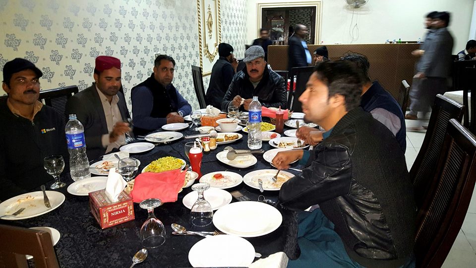 Ch. MUHAMMAD RAZAQ DHAL, ARRANGED, LUNCH, IN, FAVOR, OF, CH. SHEHBAZ HINJRA, SHO, DINGA
