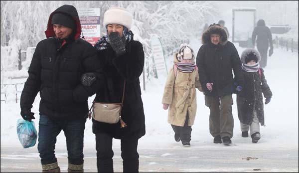 Temperature in Siberia reaches to minus 65 degree centimeters