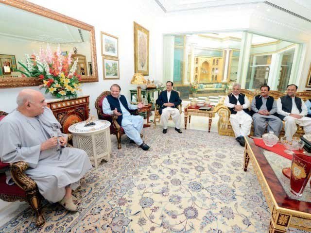 Nawaz Sharif under presidency meeting; express concern on for becoming Abdul quddus bizenjo Chief Minister