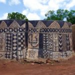 Beautiful scattering home of soil in the village of Africa