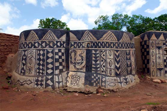 Beautiful scattering home of soil in the village of Africa