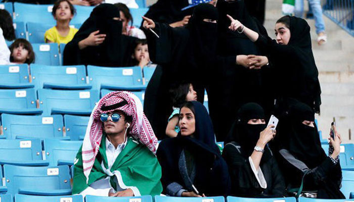 Saudi Arabia, Females, permitted, to, see, Football, match, in, Stadium