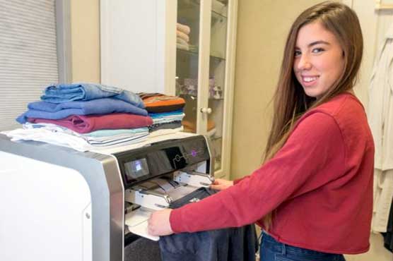 modern machine introduced to layers clothing