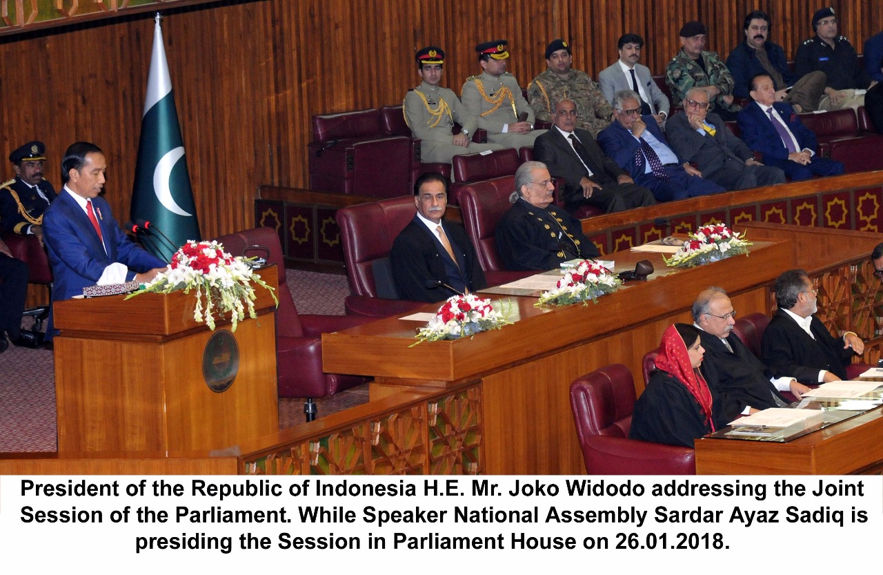 THE, PRESIDENT, OF ,THE, REPUBLIC, OF ,INDONESIA, H.E. JOKO WIDODO,BEFORE, THE ,JOINT, SESSION, OF, THE ,PARLIAMENT ,OF, PAKISTAN