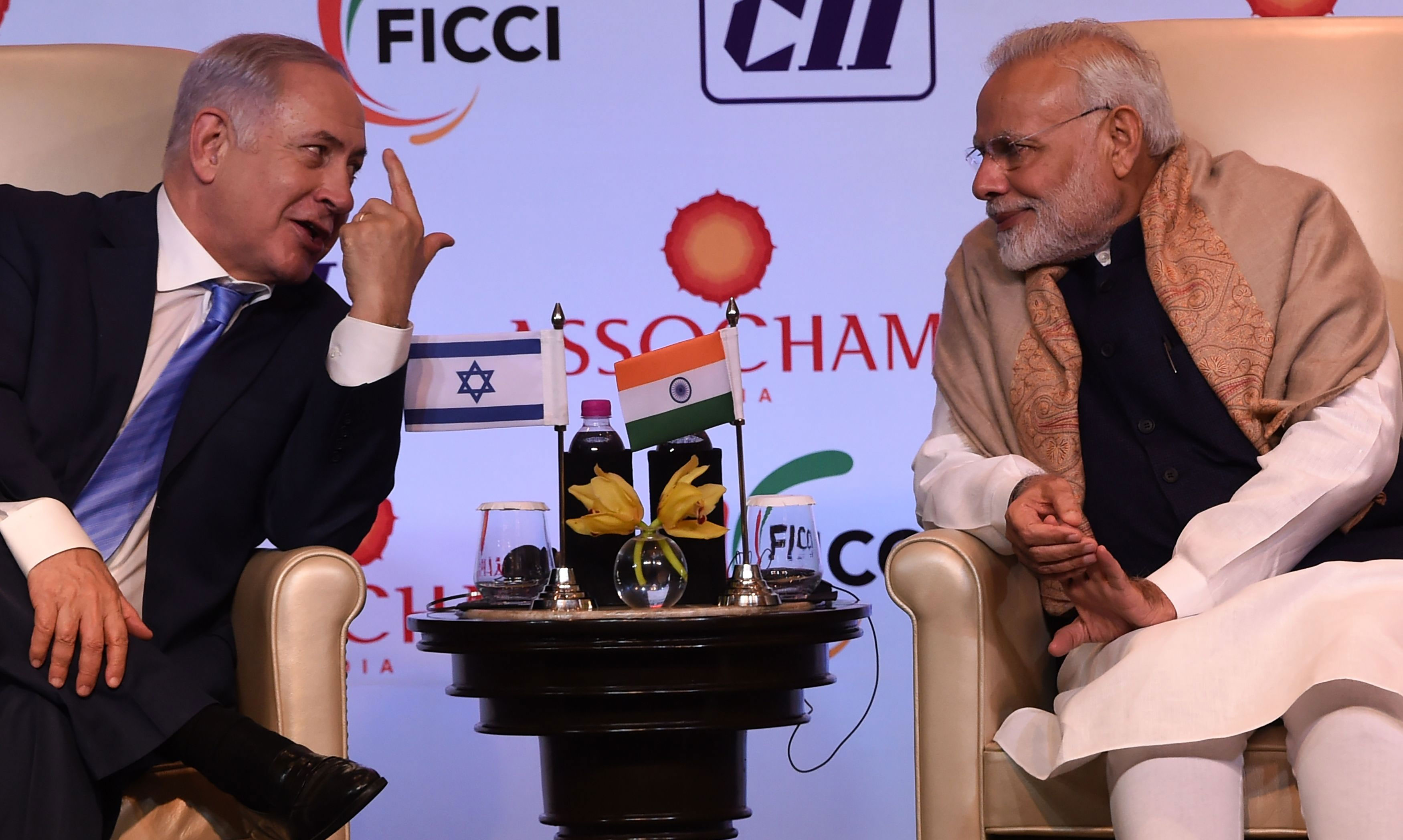 ISRAELI, PRIME MINISTER, VISITING, INDIA, SIGNED, SEVERAL, DEALS, WITH NARENDERA MODI