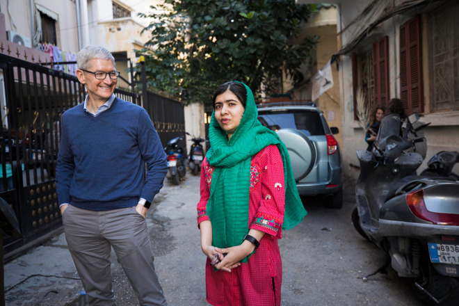 Malala and apple education contract for girls education