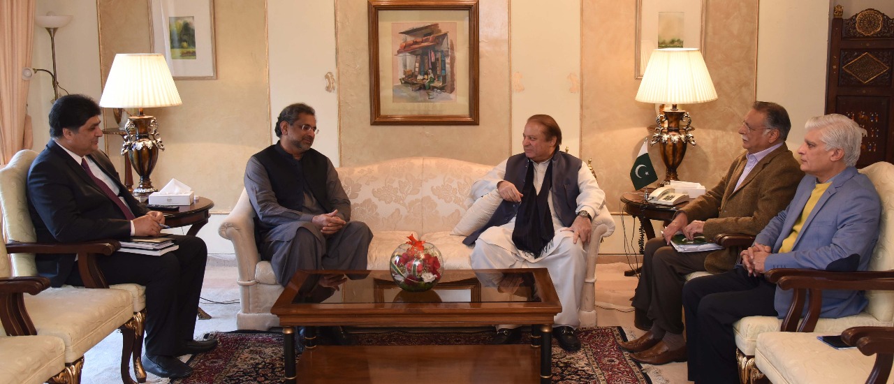 MIAN MUHAMMAD NAWAZ SHARIEF, MEET, PRIME MINISTER, SHAHID, KHAQAN, ABBASI, IN, ISLAMABAD, TODAY