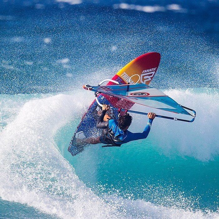 Wind surfing of risk players on Namibia canal