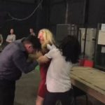 Wife attacks her husband on backstage of russian tv show