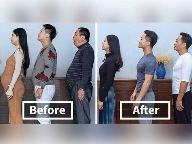 The Chinese family surprised the world by reducing weight together
