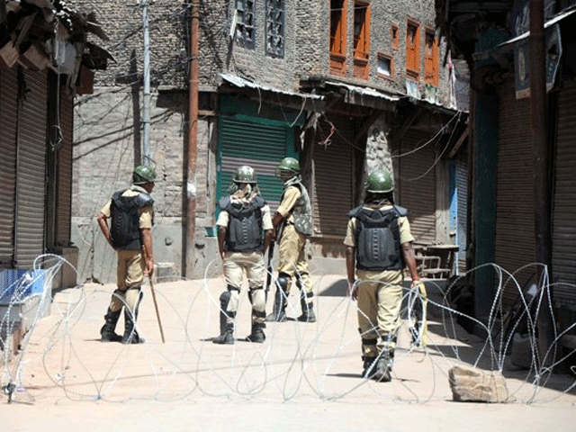 Four Indian soldiers were killed in a bomb blast in Occupied Kashmir