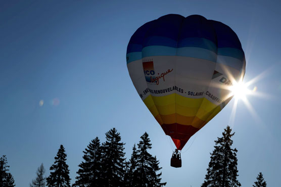 The hot air balloon festival starts in Switzerland