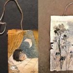 Painting on used teebags