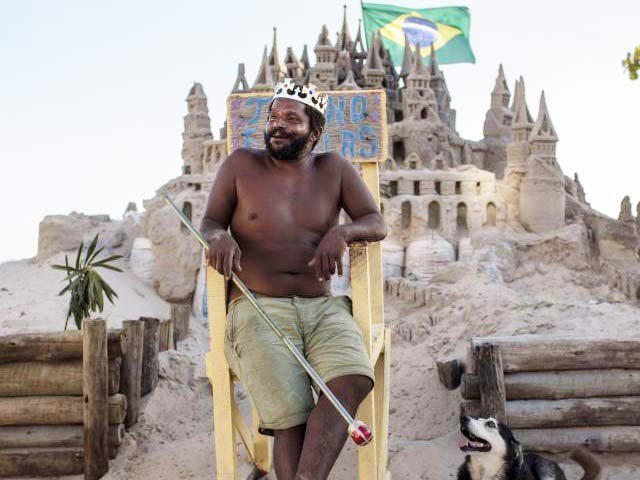 A man living in a sand castle for twenty two years