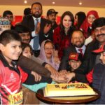 Senior advisor for overseas Pakistanis federal Ombudsman Pakistan Hafiz Ahsan Ahmed Khokhar cut the cake and distributed certificates in students on completion of a year of "NICON Talent Hunt"