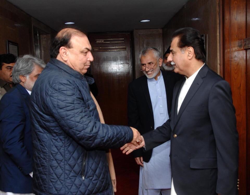 Ex-President, PMLN, France, Javed, Akhtar, Butt, meeting, Speaker, National Asswembly, Sardar Ayaz Sadiq,