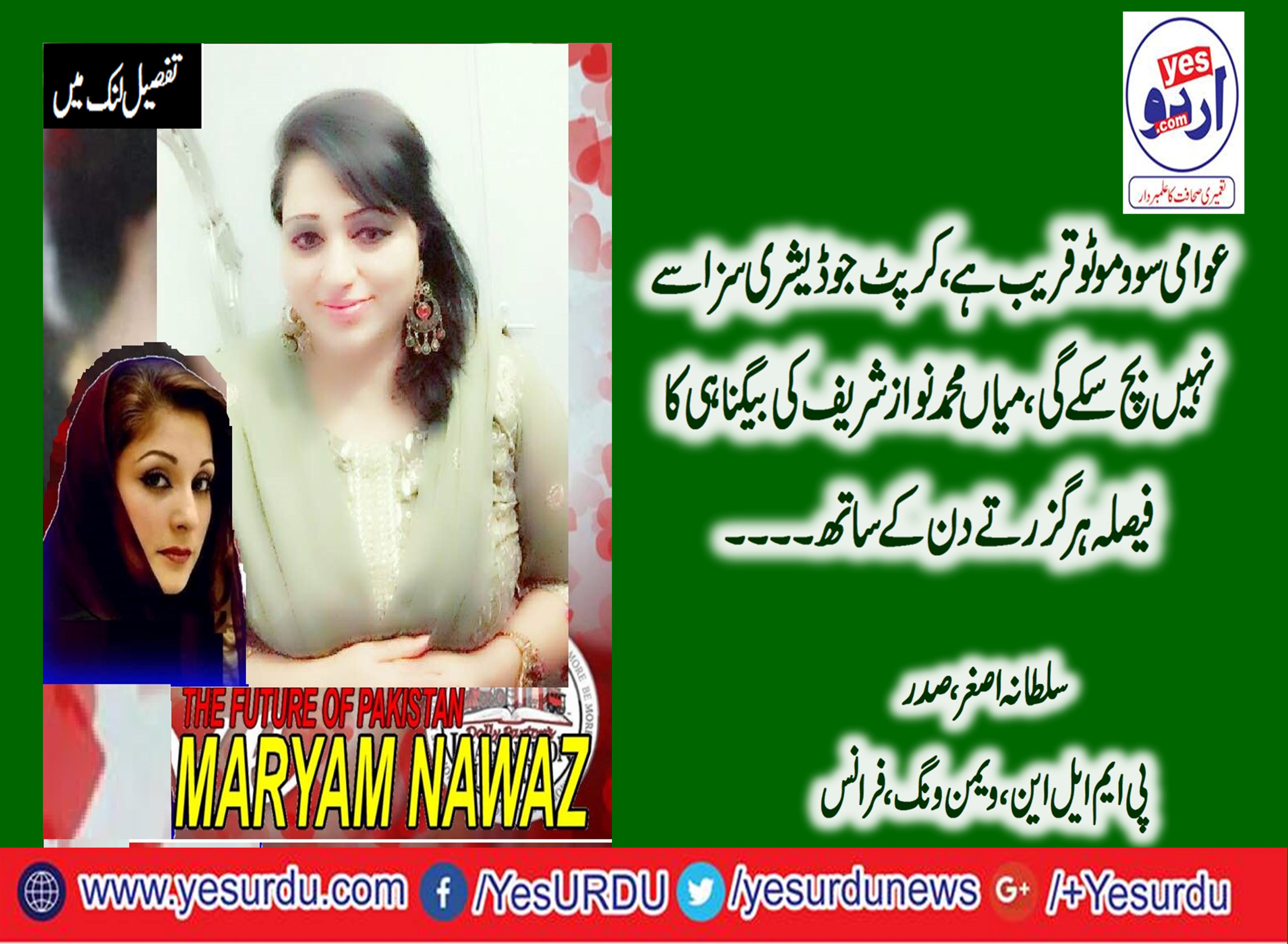 SULTANA, ASGHAR, PRESIDENT, PMLN, WOMEN, WING, FRANCE