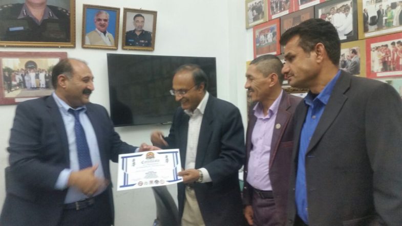 CHAIRMAN, MIX, MARTIAL, ARTS, BHARIA, TOWN, SHIHAN KHALID RAJA, VISITED, MODERN, MARTIAL, ARTS, CENTRE, PESHAWAR, ALONG, WITH, HIS, DELEGATION