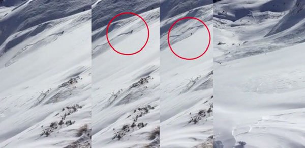 European youth came under snow storm during skiing